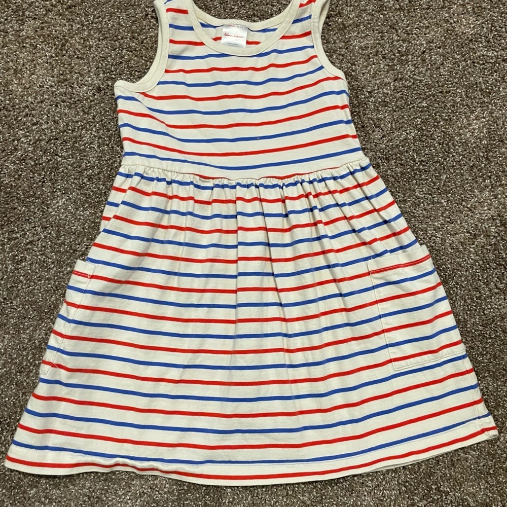 EUC Hanna Andersson Sleeveless Playground Dress w/ Pockets size 6-7 - Picture 6 of 8